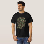 森の迷彩兵士ヘルメット Tシャツ (正面フル)
