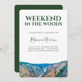 森の週末ハッピーエンドパーティー招待状 招待状 (正面/裏面)