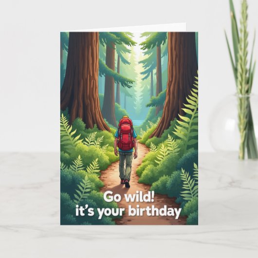森の道の誕生日カード カード (正面)