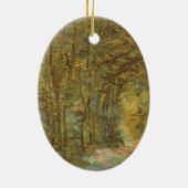 森の道 ヴィンセント・ヴァン・ゴッホによるヴィンテージアート セラミックオーナメント (裏面)