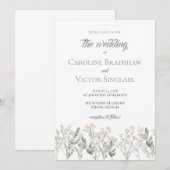 森の野の花 ウェディング 招待状 (正面/裏面)