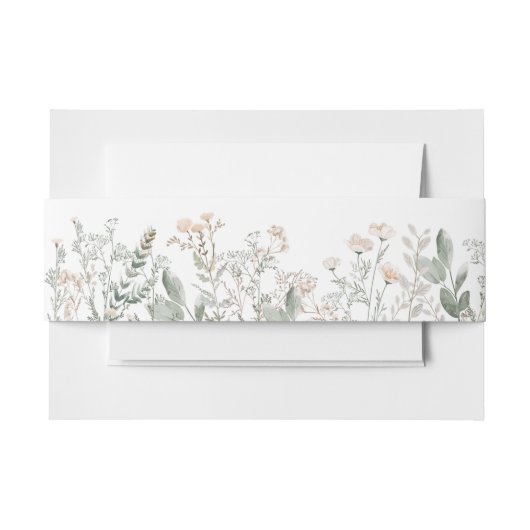 森の野の花 招待用腹帯 招待状ベリーバンド (正面例)