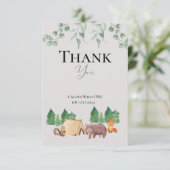 森の野生のワンちゃん サンキューカード (スタンド正面)