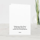 森の野生動物のクランのグリーティングカード カード (裏面)