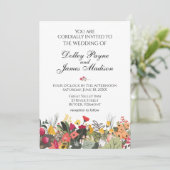 森の野花のナチュラルウェディング招待状 招待状 (スタンド正面)