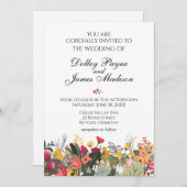 森の野花のナチュラルウェディング招待状 招待状 (正面/裏面)