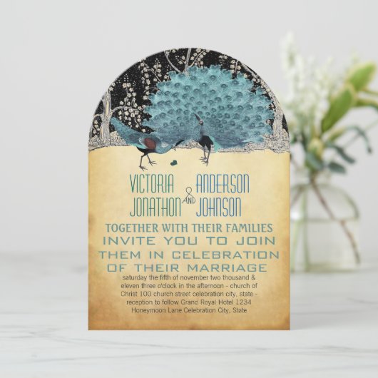 森の金と黒の孔雀 招待状 (スタンド正面)