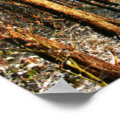 森の雪のシーンの波 ポスター (角)