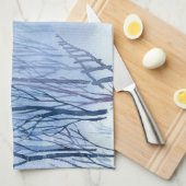 森の雪の道 キッチンタオル (四つ折り)