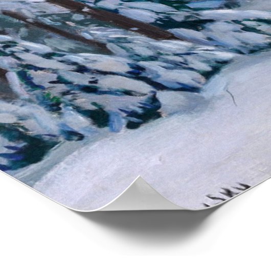 森の雪の道 ポスター (角)