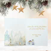 森の雪クリスマスツリー カード