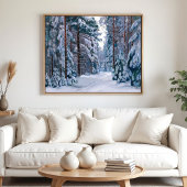 森の雪道 ポスター