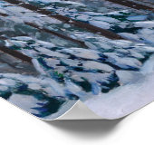 森の雪道 ポスター (角)