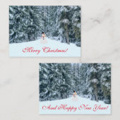 森の霜の降りたクリスマスカードで ノートカード (正面/裏面)