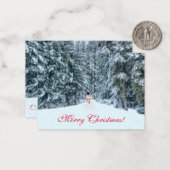 森の霜の降りたクリスマスカードで ノートカード (正面/裏面インサイチュ)