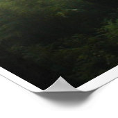 "森の霧"荒野の森の写真プリント ポスター (角)