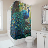 森の青い孔雀 シャワーカーテン (インサイチュ)