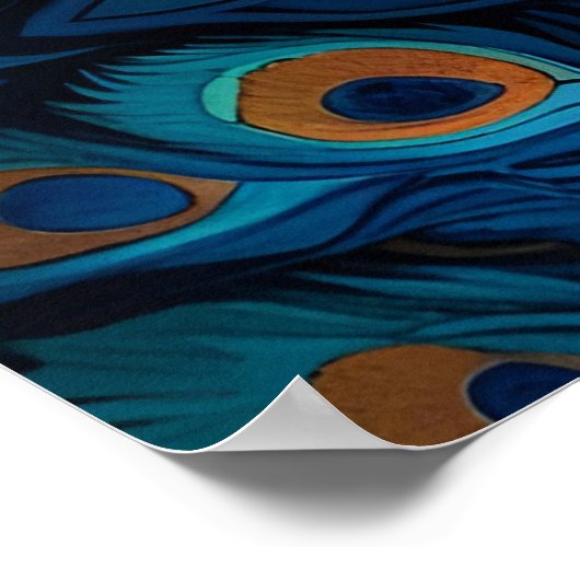 森の青い孔雀 ポスター (角)