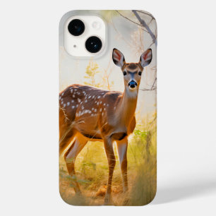 森の静かなデザインに佇む優雅な鹿 Case-Mate iPhone 14ケース