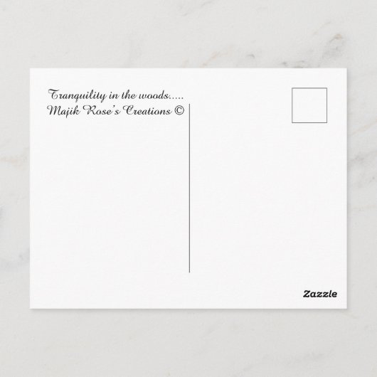 森の静けさ…..... ポストカード (裏面)
