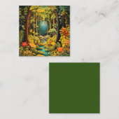 森の風景ペーパーカットジオラマ エンクロージャーカード (正面/裏面)