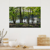 森の風景。 カーディフのブラックウィアー・ウッズ ポスター (キッチン)