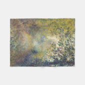 森の風景(ピエール=オーギュストルノアール) フリースブランケット (正面(横))