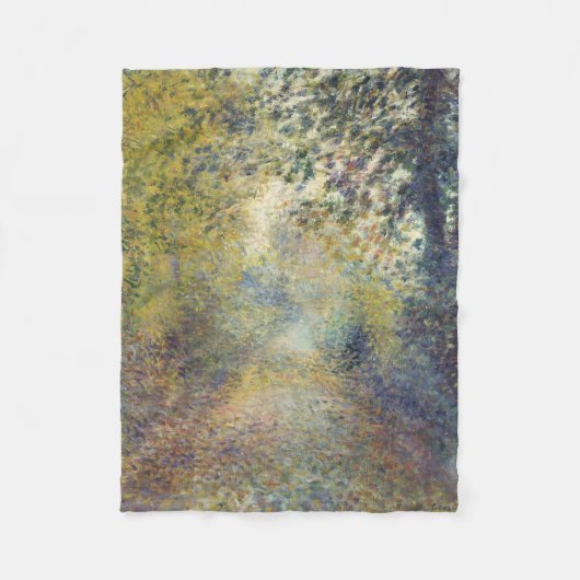 森の風景(ピエール=オーギュストルノアール) フリースブランケット (正面)