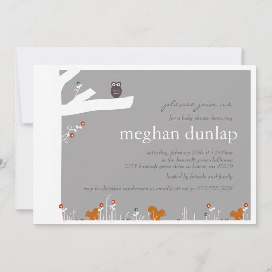 森の風景 招待状 (正面)