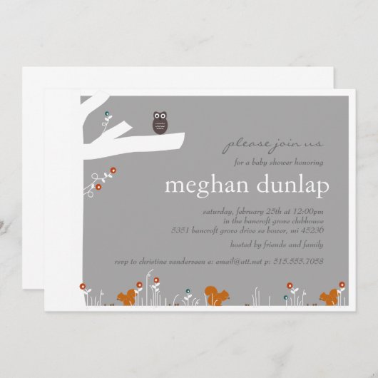 森の風景 招待状 (正面/裏面)