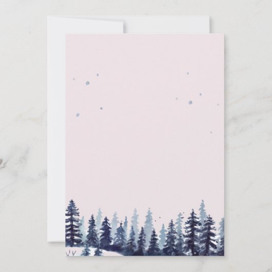 森の風景,森林,松の木 ご参加のご連絡 招待状 (裏面)