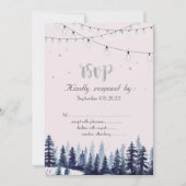 森の風景,森林,松の木 出席確認 招待状 (正面)