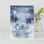 森の風景、灯り、ノーム クリスマスパーティー 招待状 (スタンド正面)