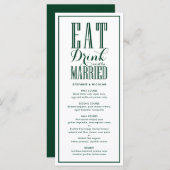 森の食べ緑、飲み物とビー結婚したズ結婚 メニュー (正面/裏面)