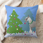 森の飾シュナウザーのクリスマスツリー クッション (ブランケット)