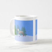 森の飾シュナウザーのクリスマスツリー コーヒーマグカップ (正面左)