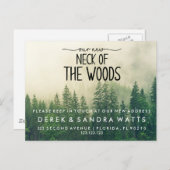 森の首 |お知らせモダンの移動 案内ポストカード (正面/裏面)