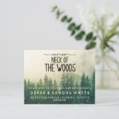 森の首 |お知らせモダンの移動 案内ポストカード (スタンド正面)