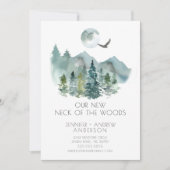 森の首 |お知らせモダンの移動 案内状 (正面)