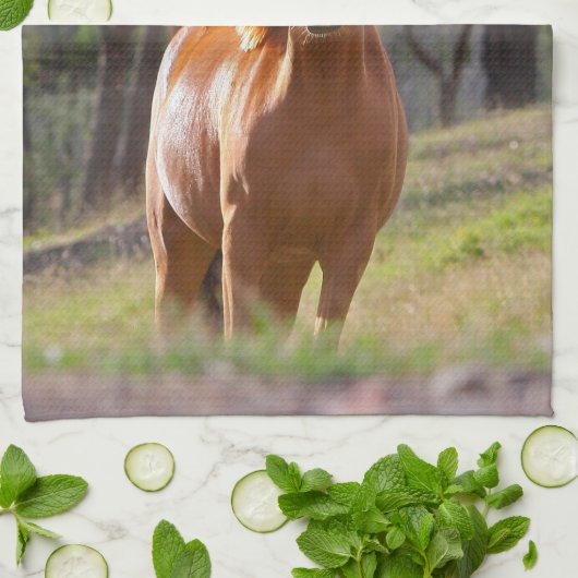 森の馬 キッチンタオル (折り畳み)