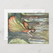 森の魅力妖精のアートハガキ ポストカード (正面/裏面)