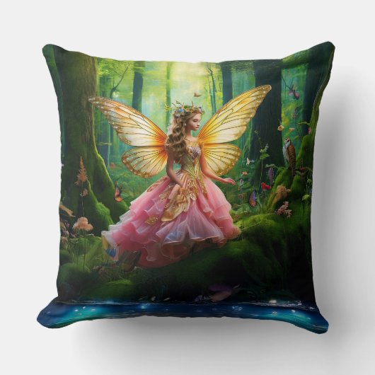 森の魔法の妖精 クッション (正面)