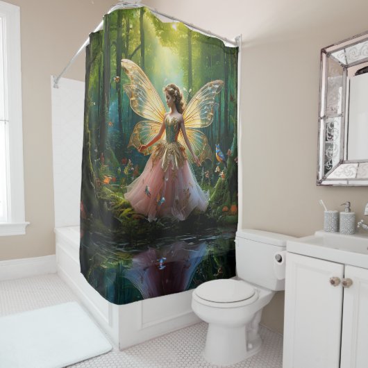 森の魔法の妖精 シャワーカーテン (インサイチュ)