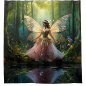 森の魔法の妖精 シャワーカーテン (正面)