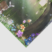 森の魔法の花の森の鹿とウサギ 薄葉紙 (詳細)