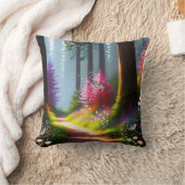 森の魔法の道 クッション (ブランケット)