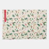 森の鳥のクリスマス キッチンタオル (横)