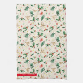 森の鳥のクリスマス キッチンタオル (縦)