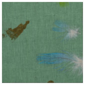 森の鳥の生地 ファブリック (見本)