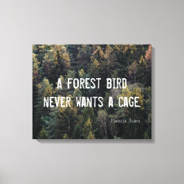 森の鳥はかごのデザイン キャンバスプリント